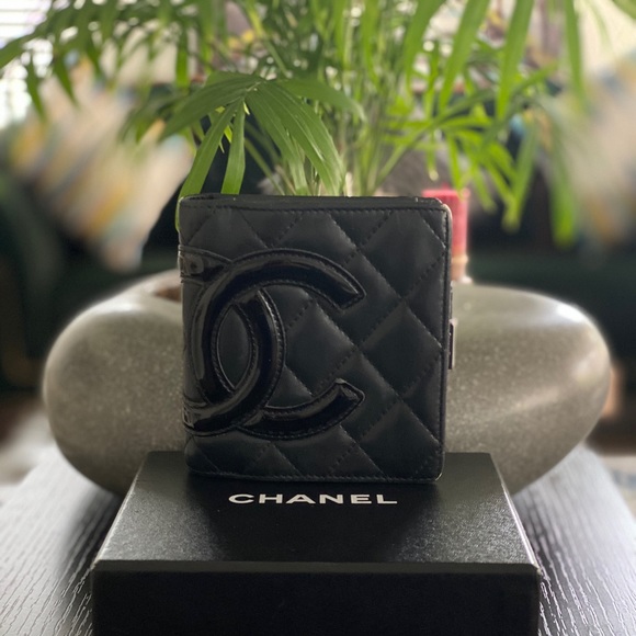 CHANEL Handbags - Authentic CHANEL Cambon Line Bifold Wallet Leather